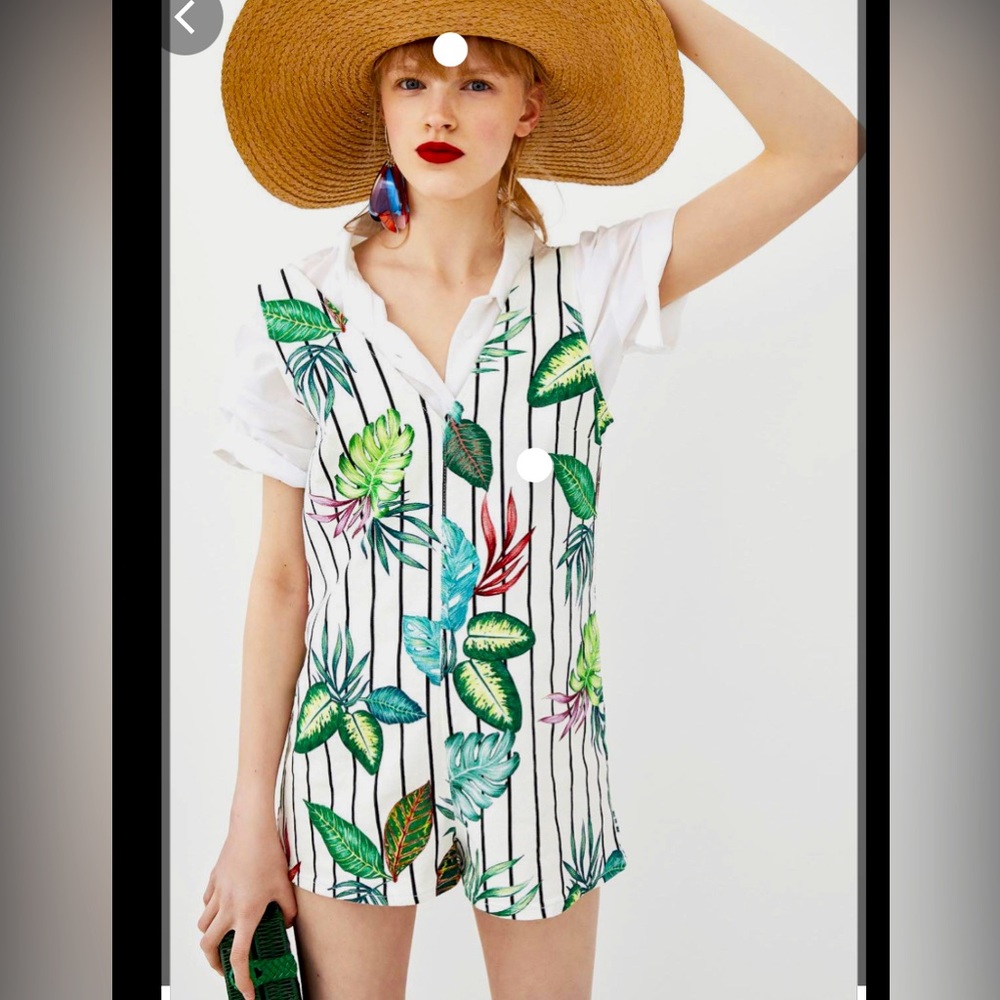 Zara Denim Romper Jumpsuit